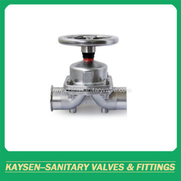 Hygienic diaphragm valves handwheel weld and clamp